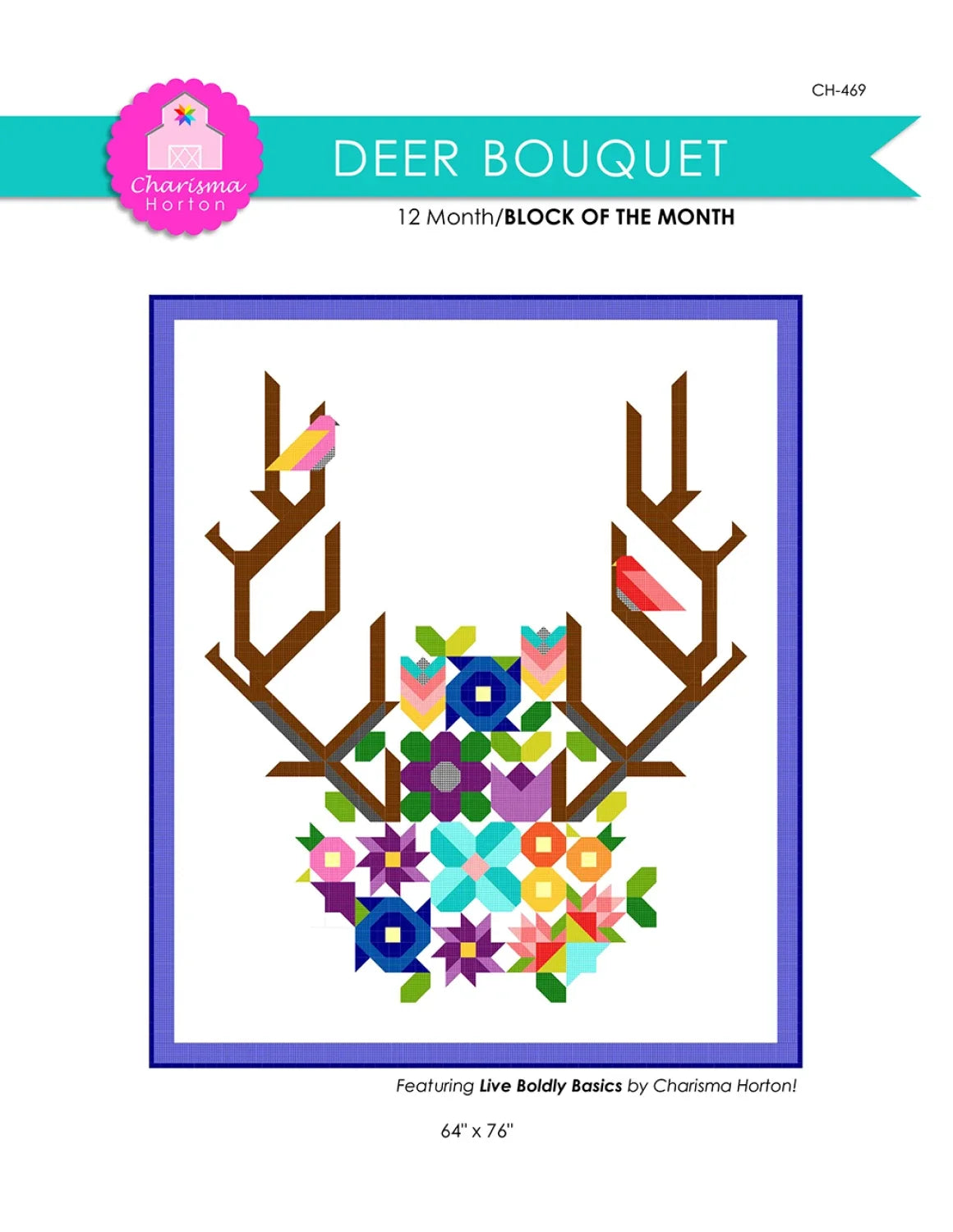 Deer Bouquet BOM Quilt Pattern