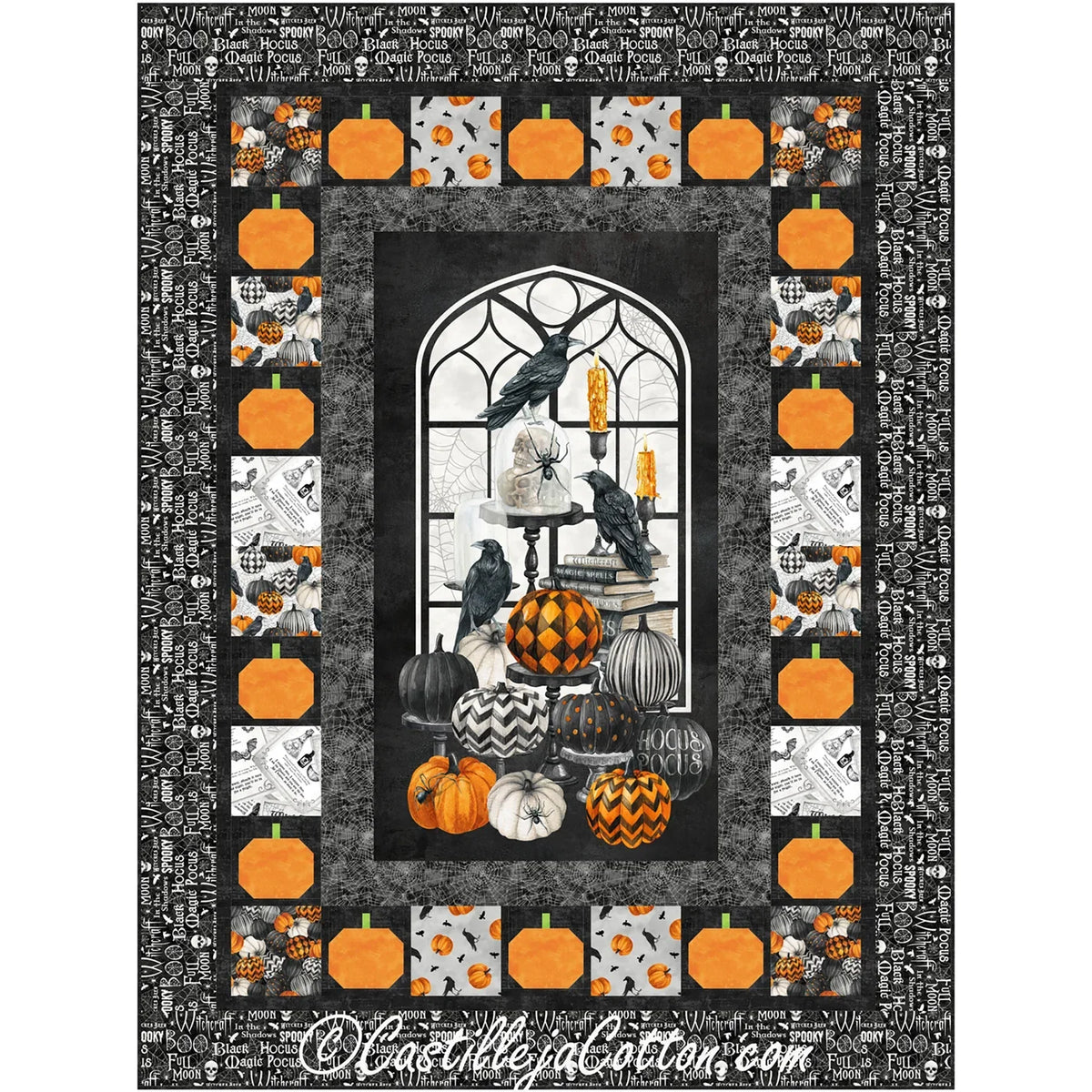 Pumpkins and Ravens Quilt Pattern