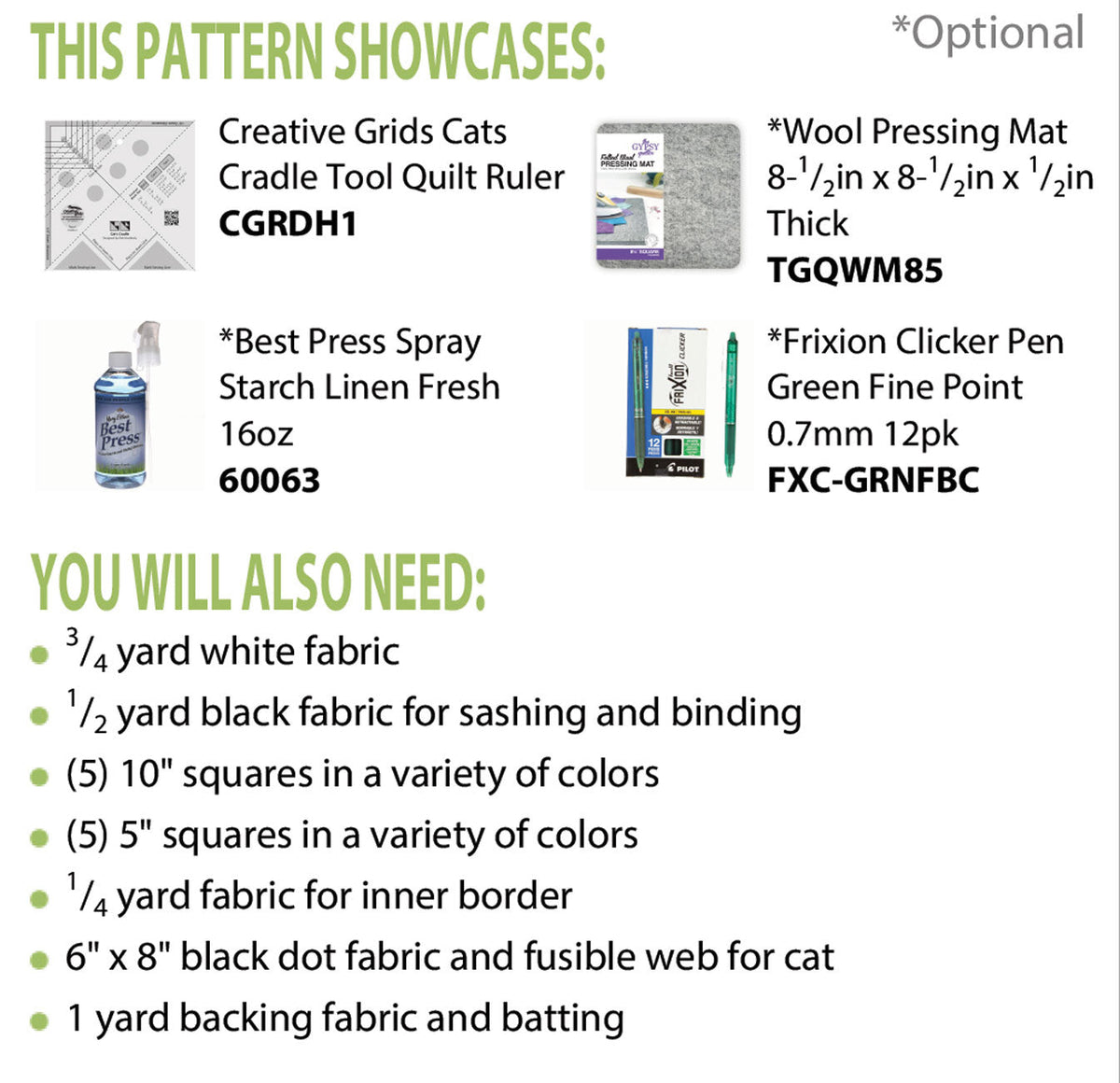 Purr-sonality Quilt Pattern