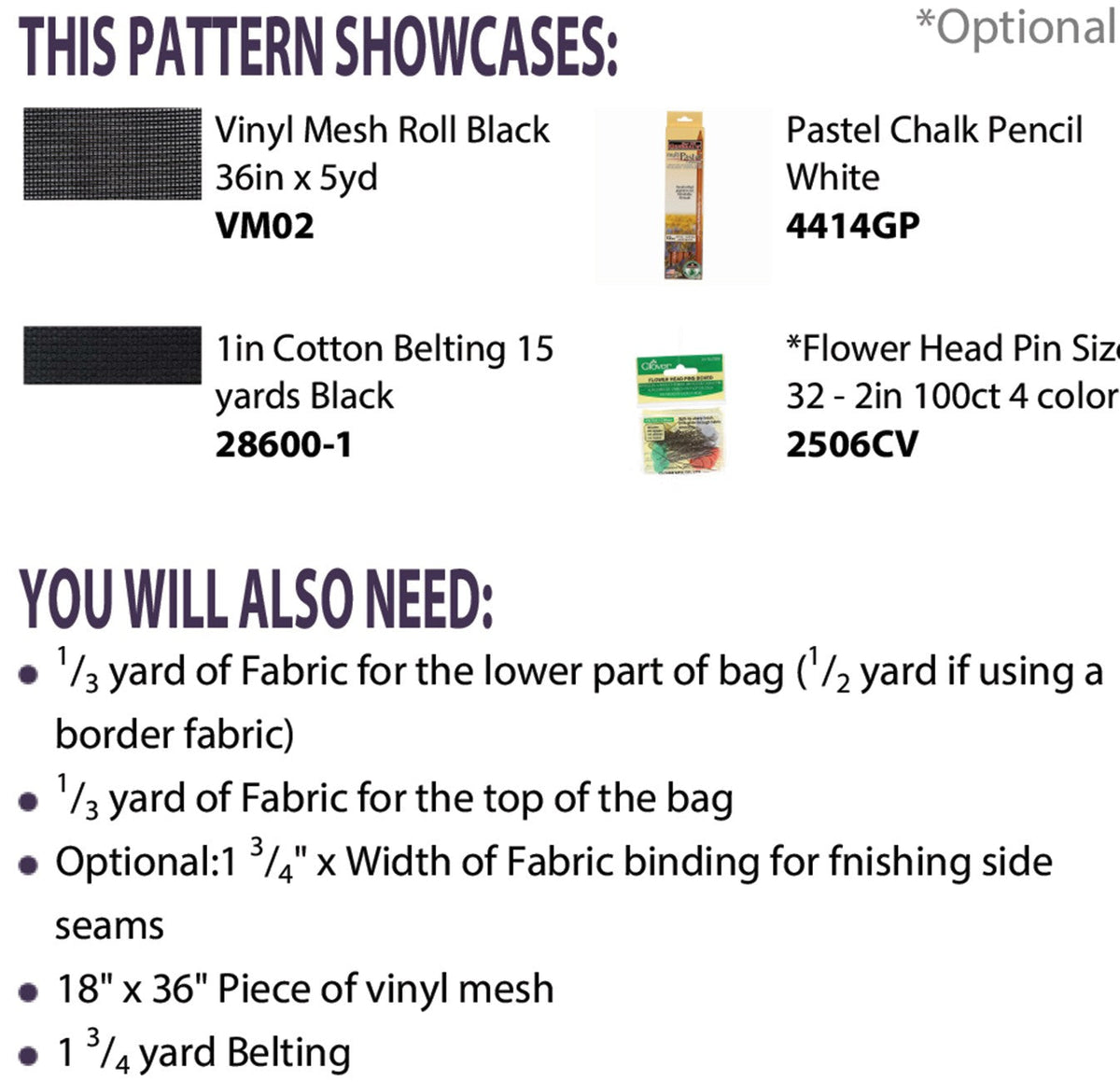 Vinyl Mesh Market Bag Pattern