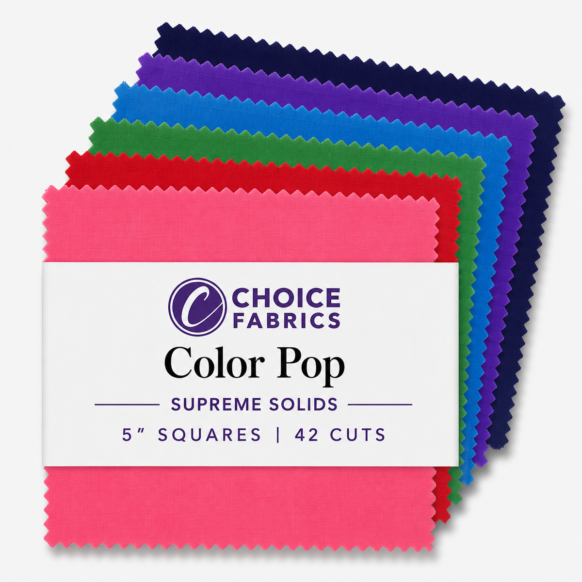 Supreme Solids Charm Pack - Color Pop (42 Squares)