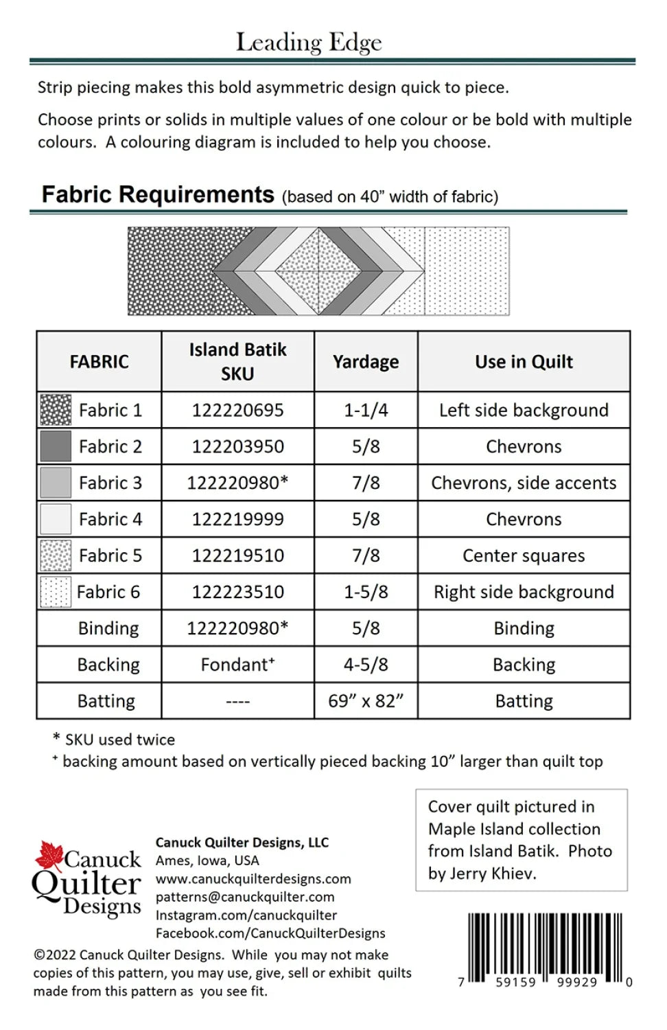 Leading Edge Quilt Pattern