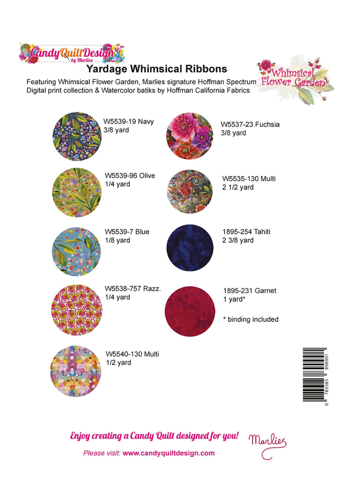 Whimsical Ribbons Quilt Pattern
