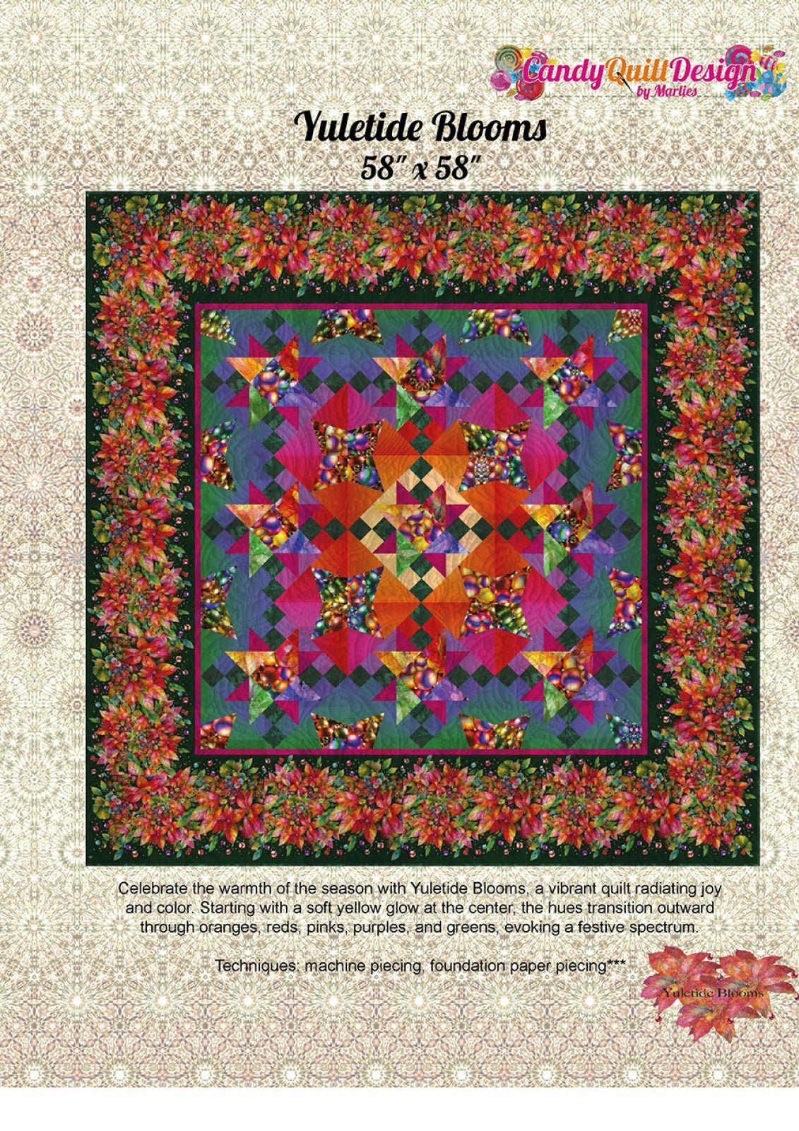 Yuletide Blooms Quilt Pattern