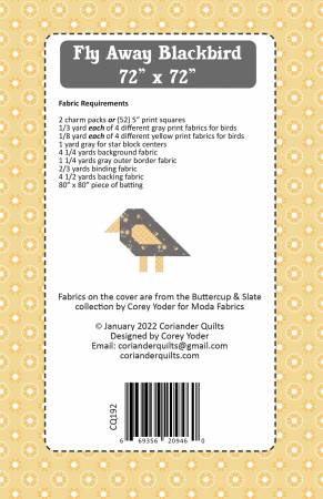 Fly Away Blackbird Quilt Pattern