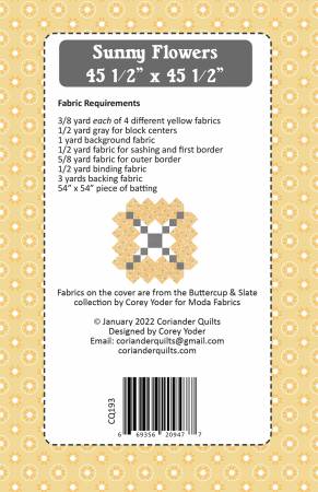 Sunny Flowers Quilt Pattern