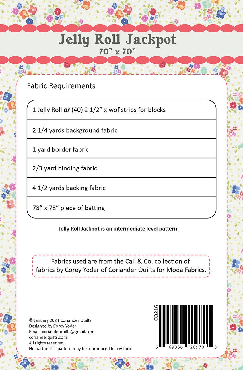 Jelly Roll Jackpot Quilt Pattern