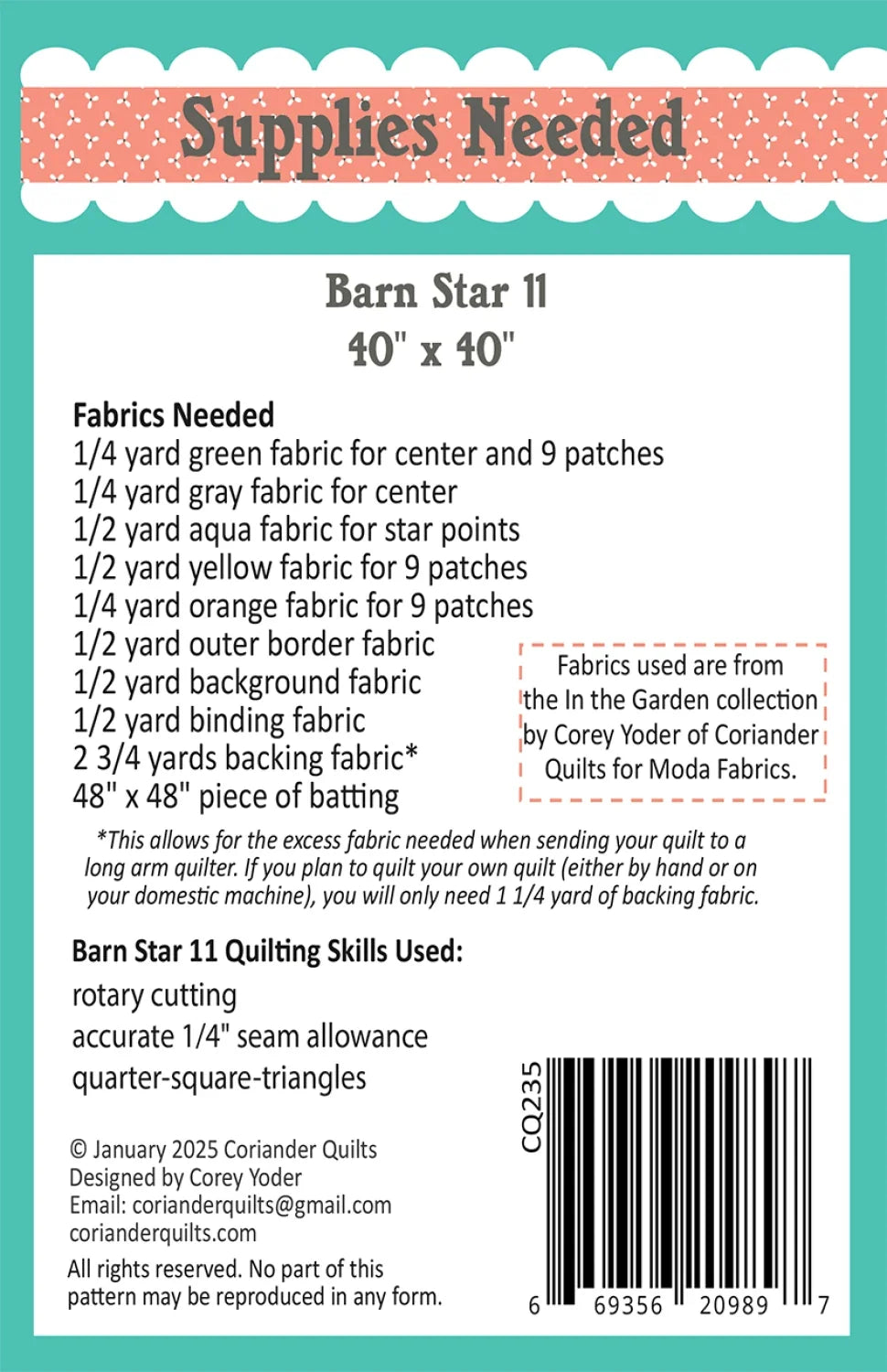 Barn Star 11 Quilt Pattern