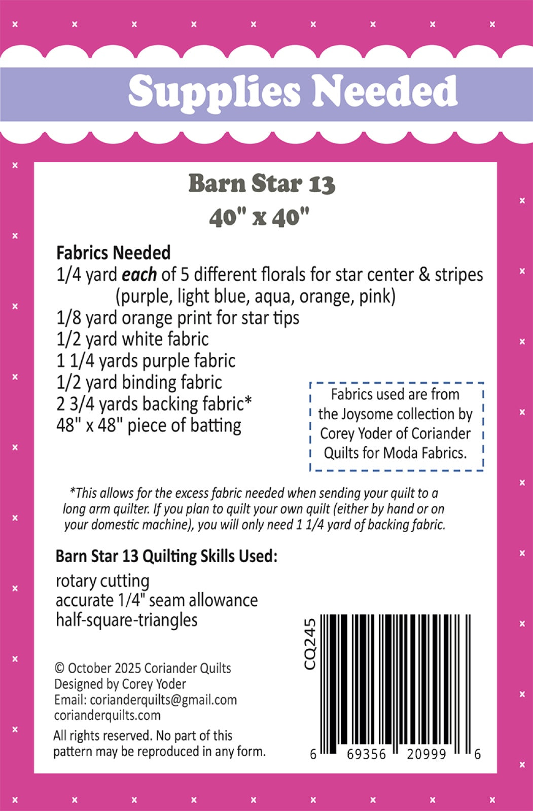 Barn Star 13 Quilt Pattern
