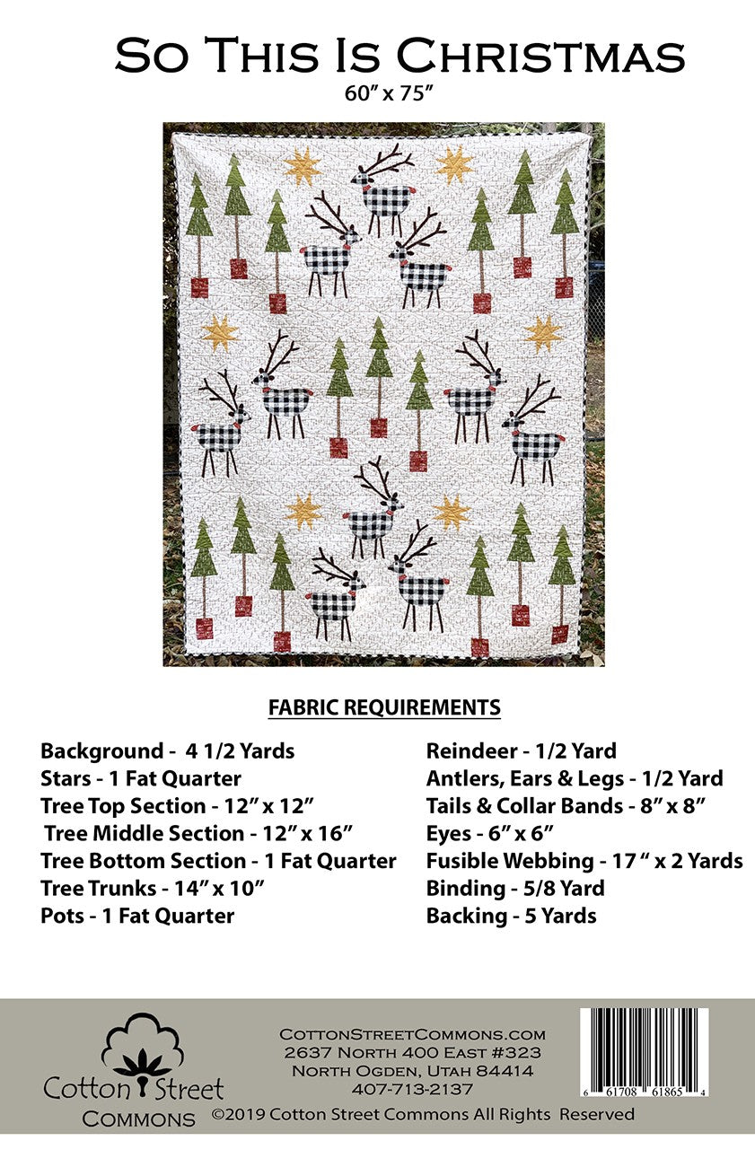 So This Is Christmas Quilt Pattern
