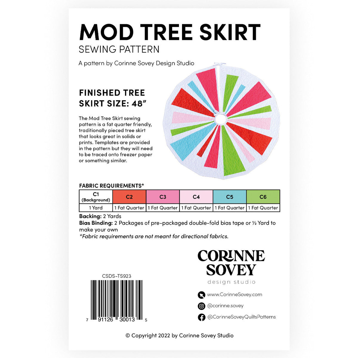 Mod Tree Skirt Pattern