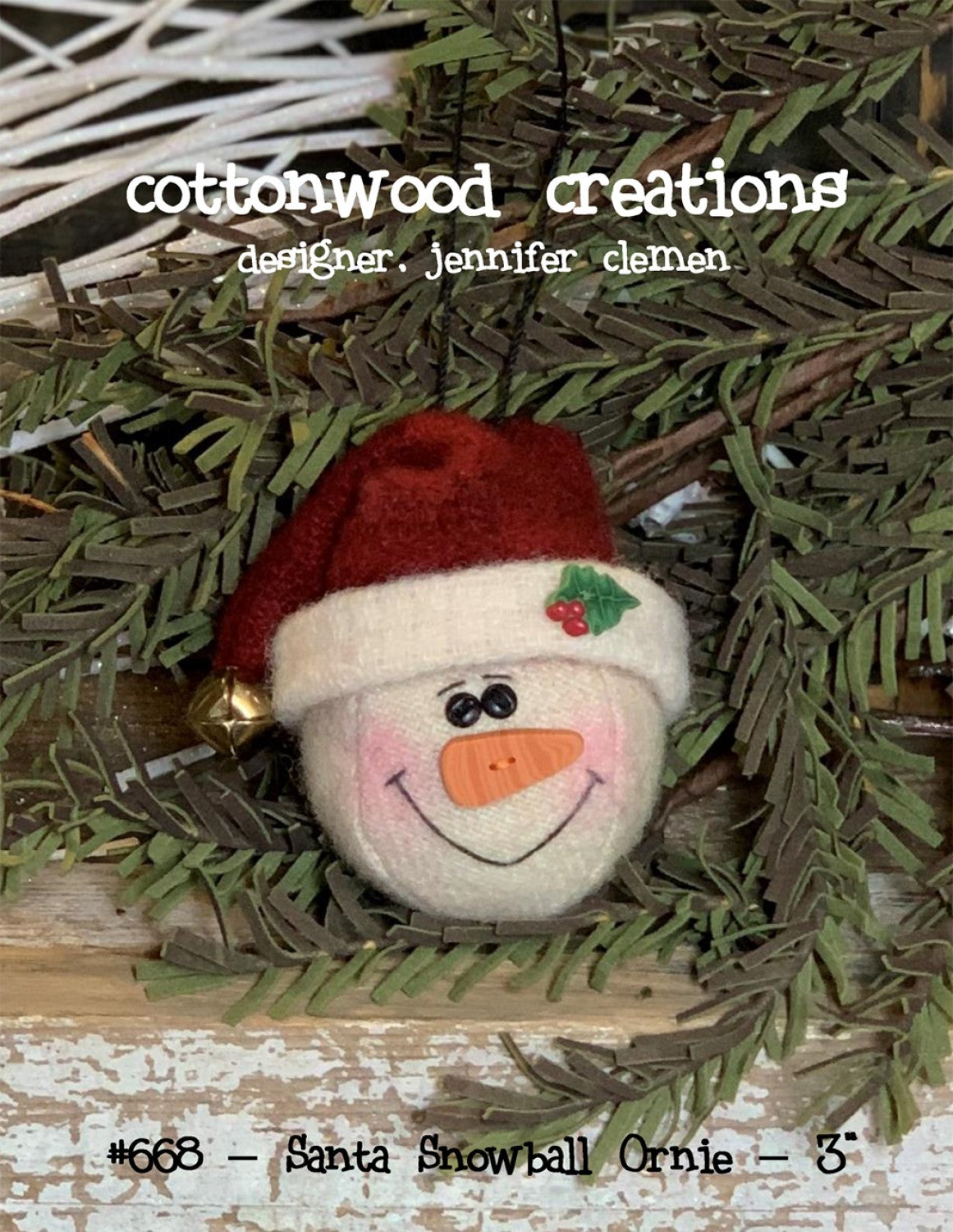 Santa Snowball Ornie Pattern