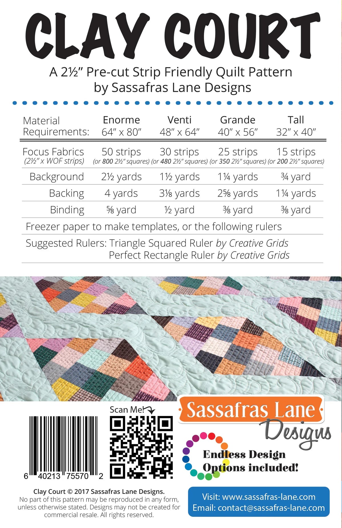 Clay Court Quilt Pattern
