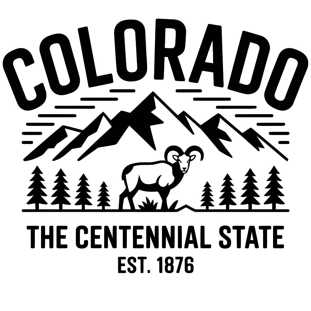 Colorado Black and White Fabric Panel