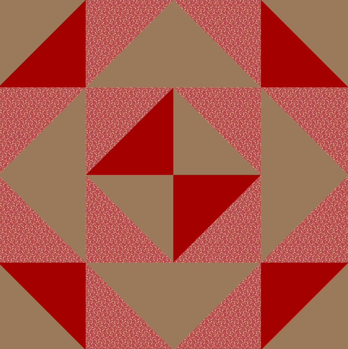 Rosey - Half Square Triangle Table Topper - Quilt Kit | Batting Included