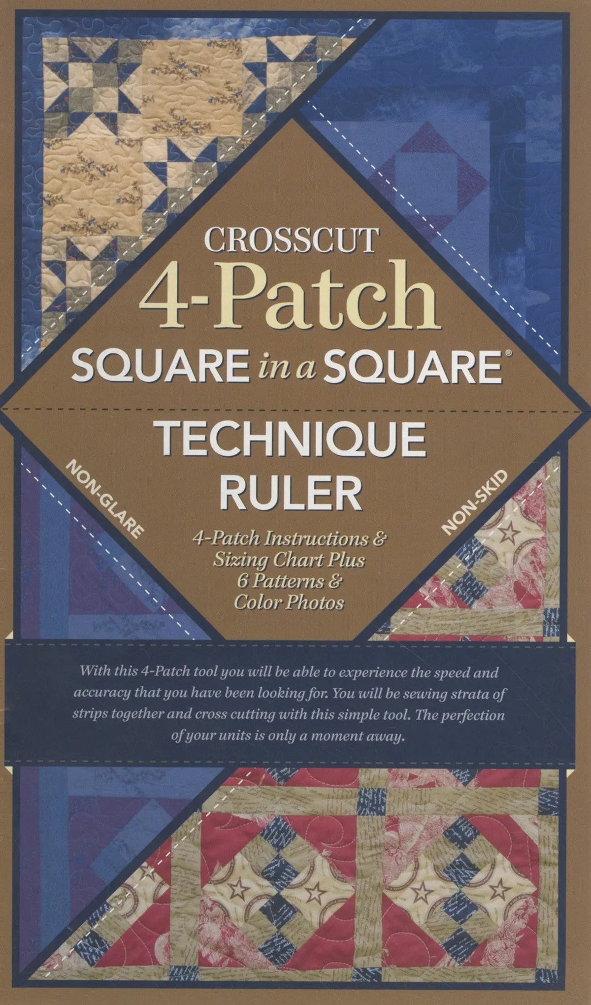 Crosscut 4 Patch Ruler with Book