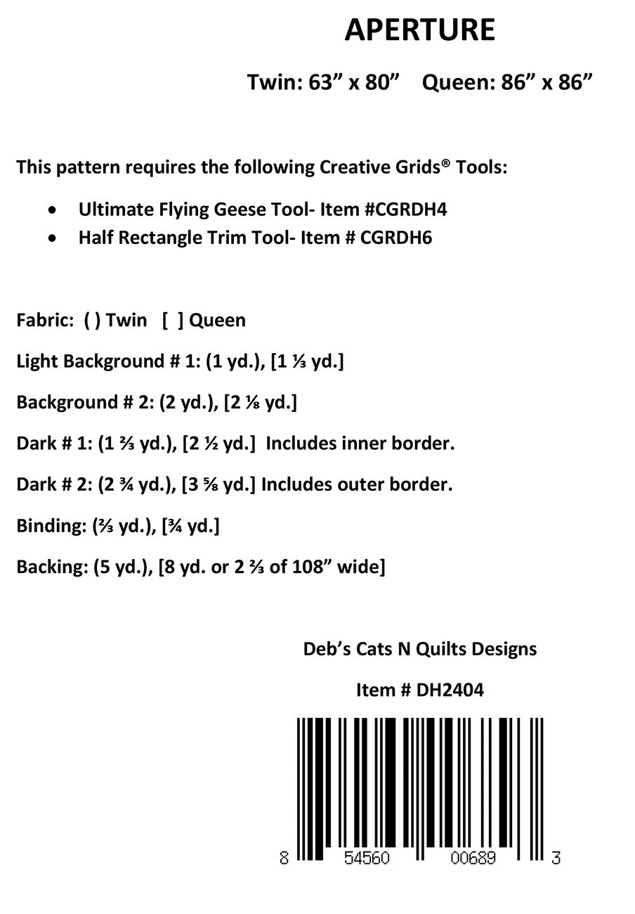 Aperture Quilt Pattern