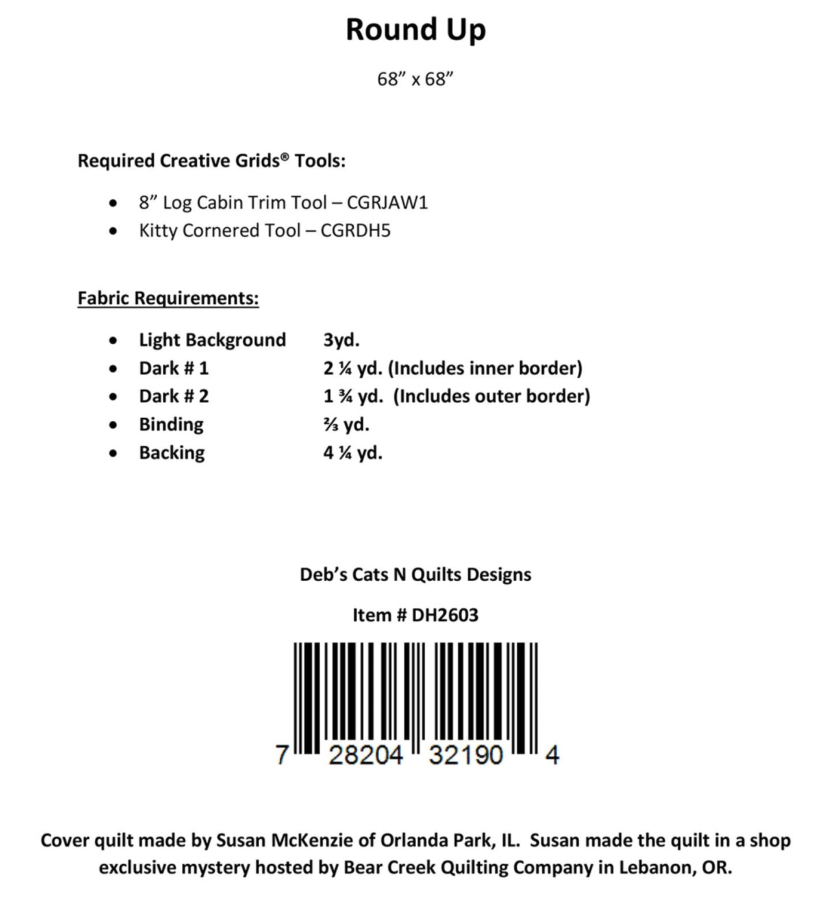 Round Up Quilt Pattern