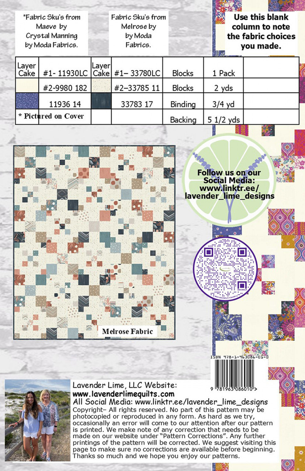 Nine Lives Quilt Pattern