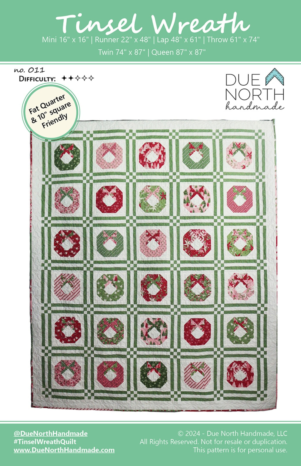 Tinsel Wreath Quilt Pattern