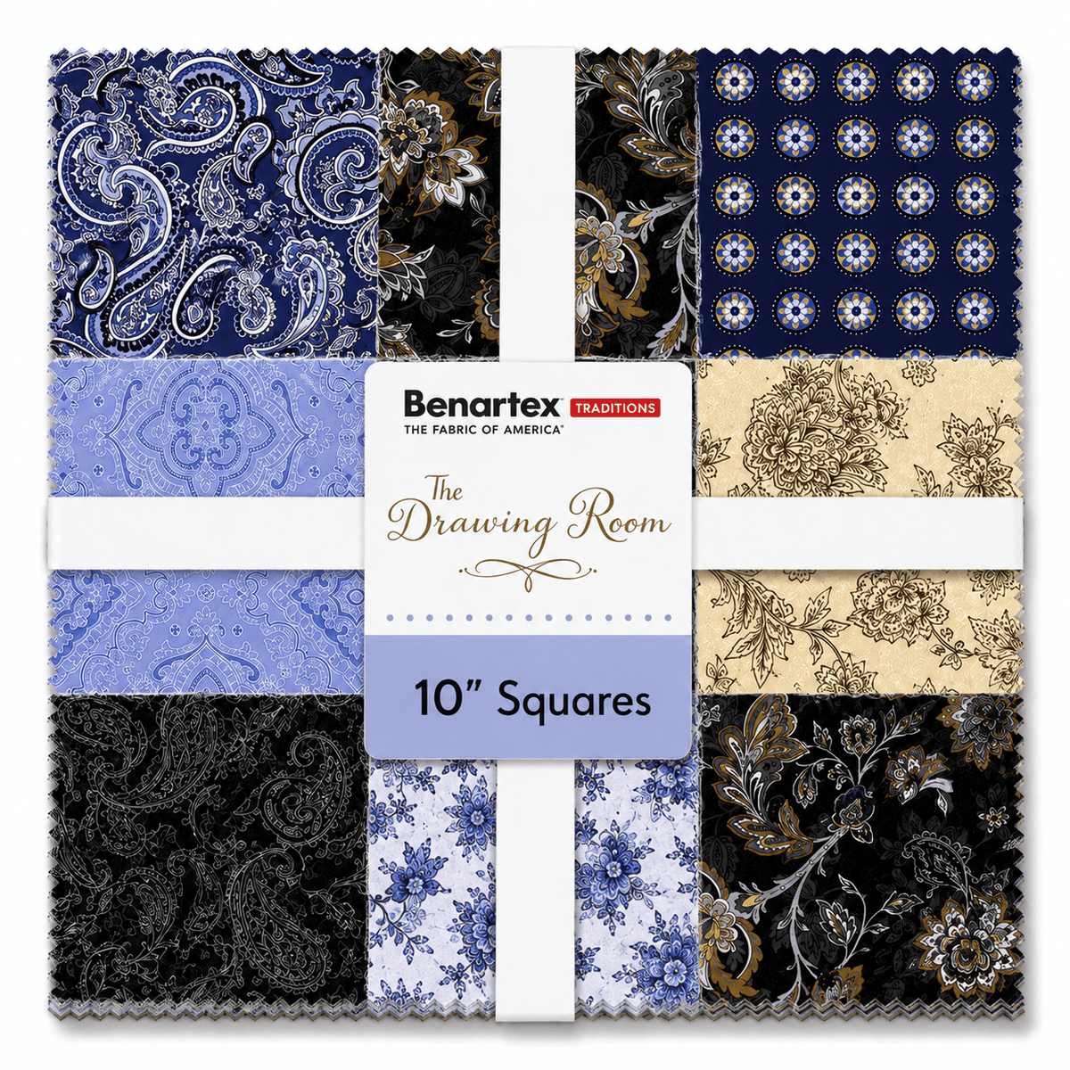 The Drawing Room by Benartex - 10" Squares (42 Cuts)