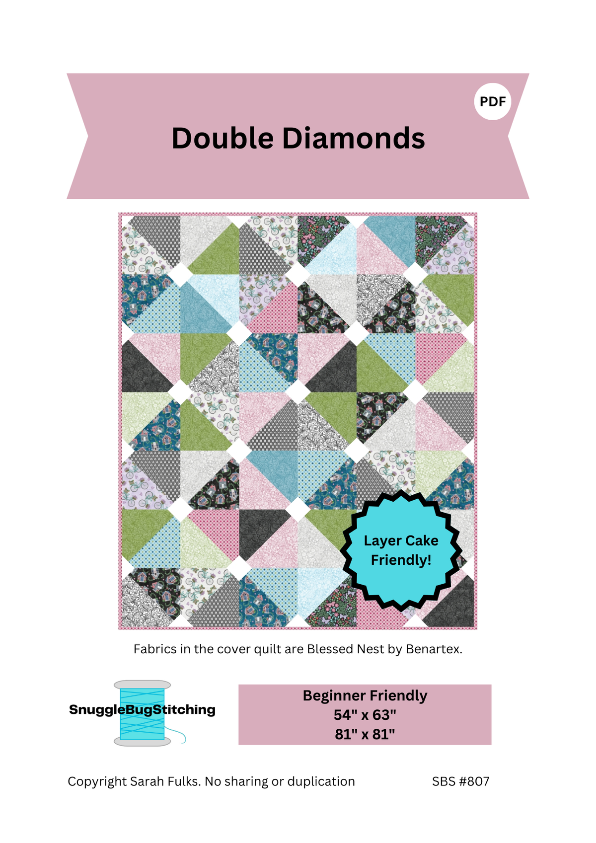 Double Diamonds Downloadable Pattern