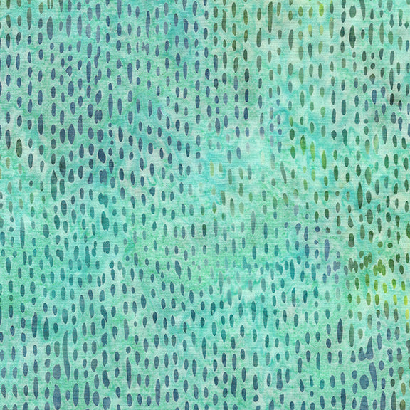 Essence Rainfall-Teal Aqua Batik 44"/45" Fabric Per Yard