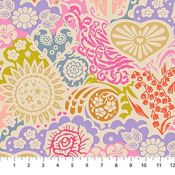 Euphoria Bouquet Backing No. 3 Cotton Wideback Fabric per Yard