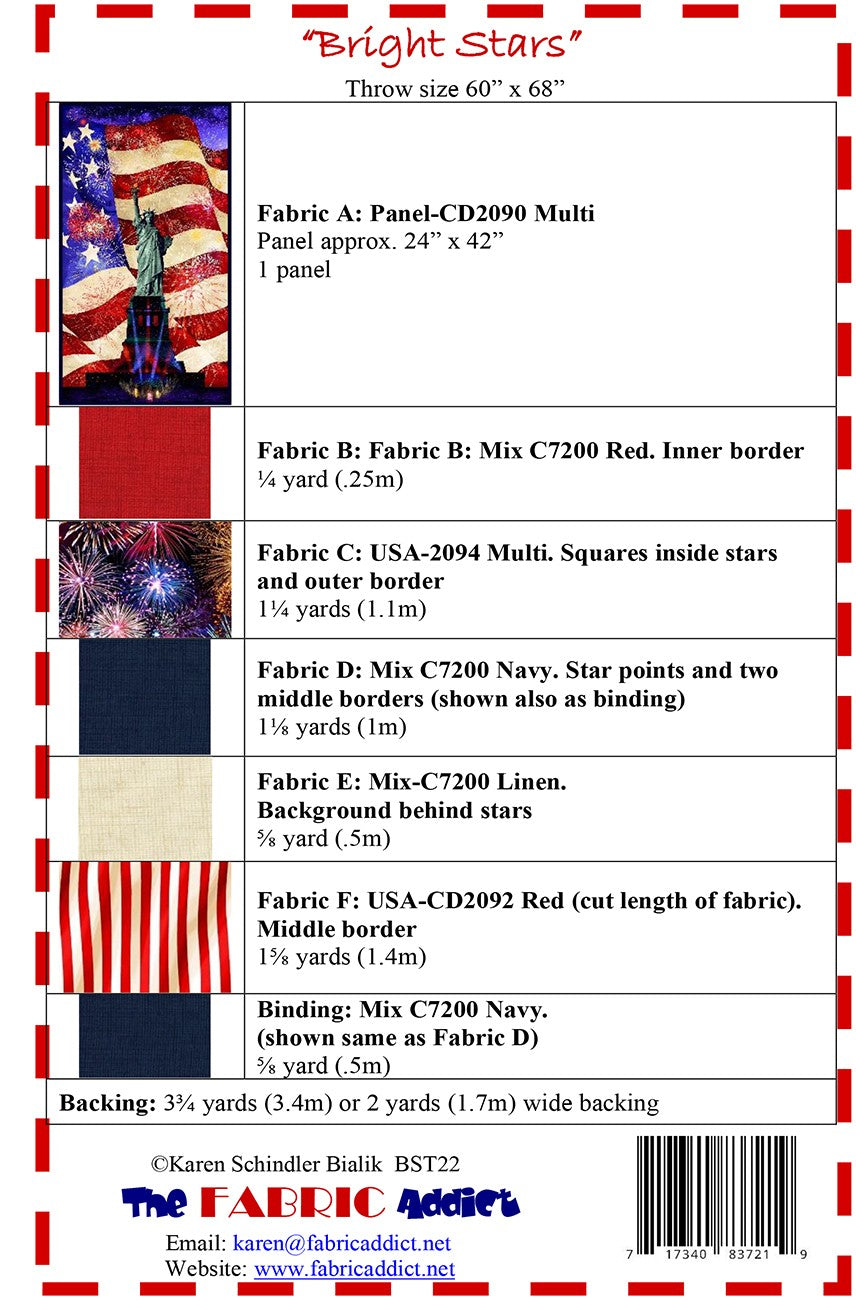 Bright Stars Quilt Pattern