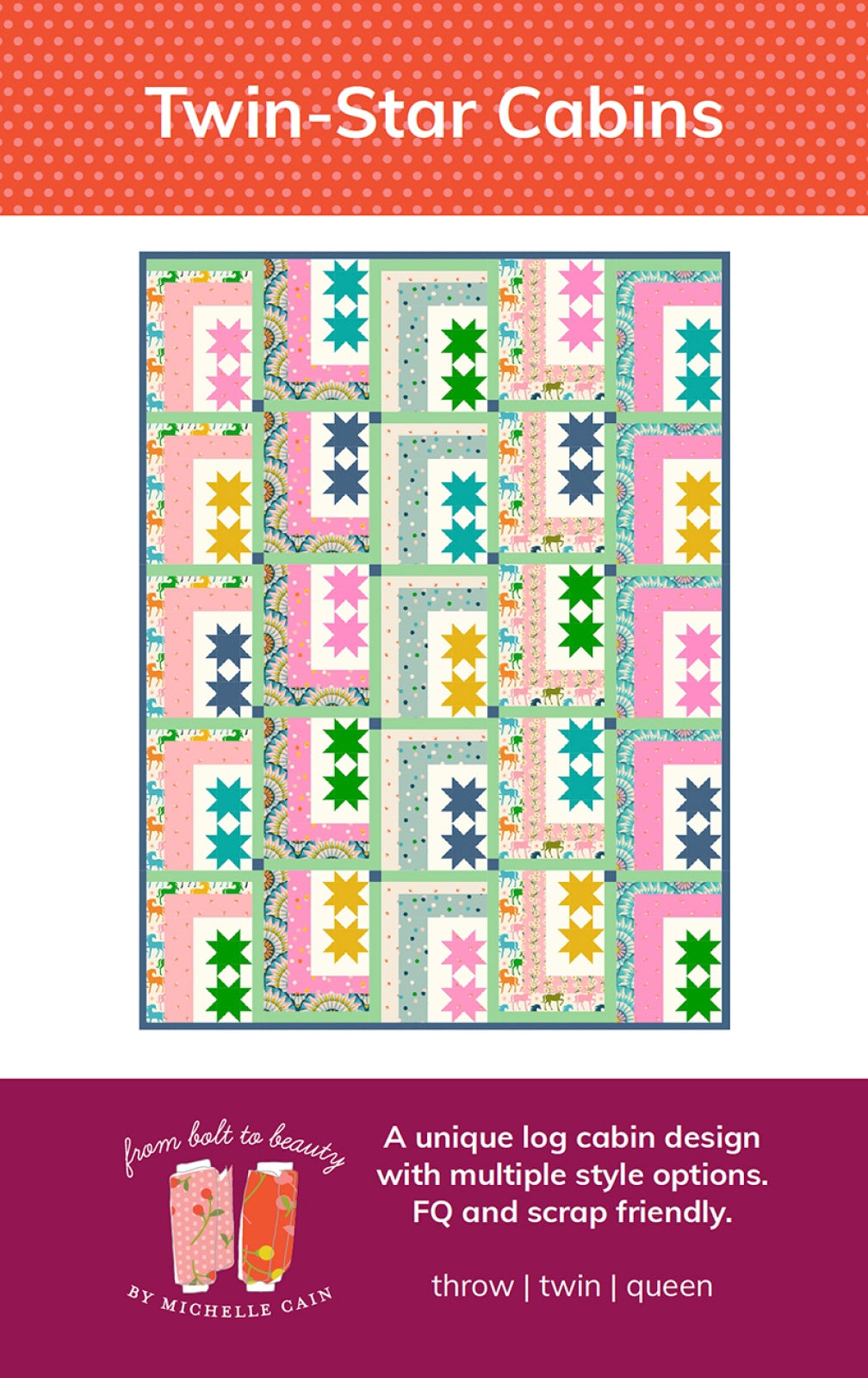 Twin-Star Cabins Quilt Pattern