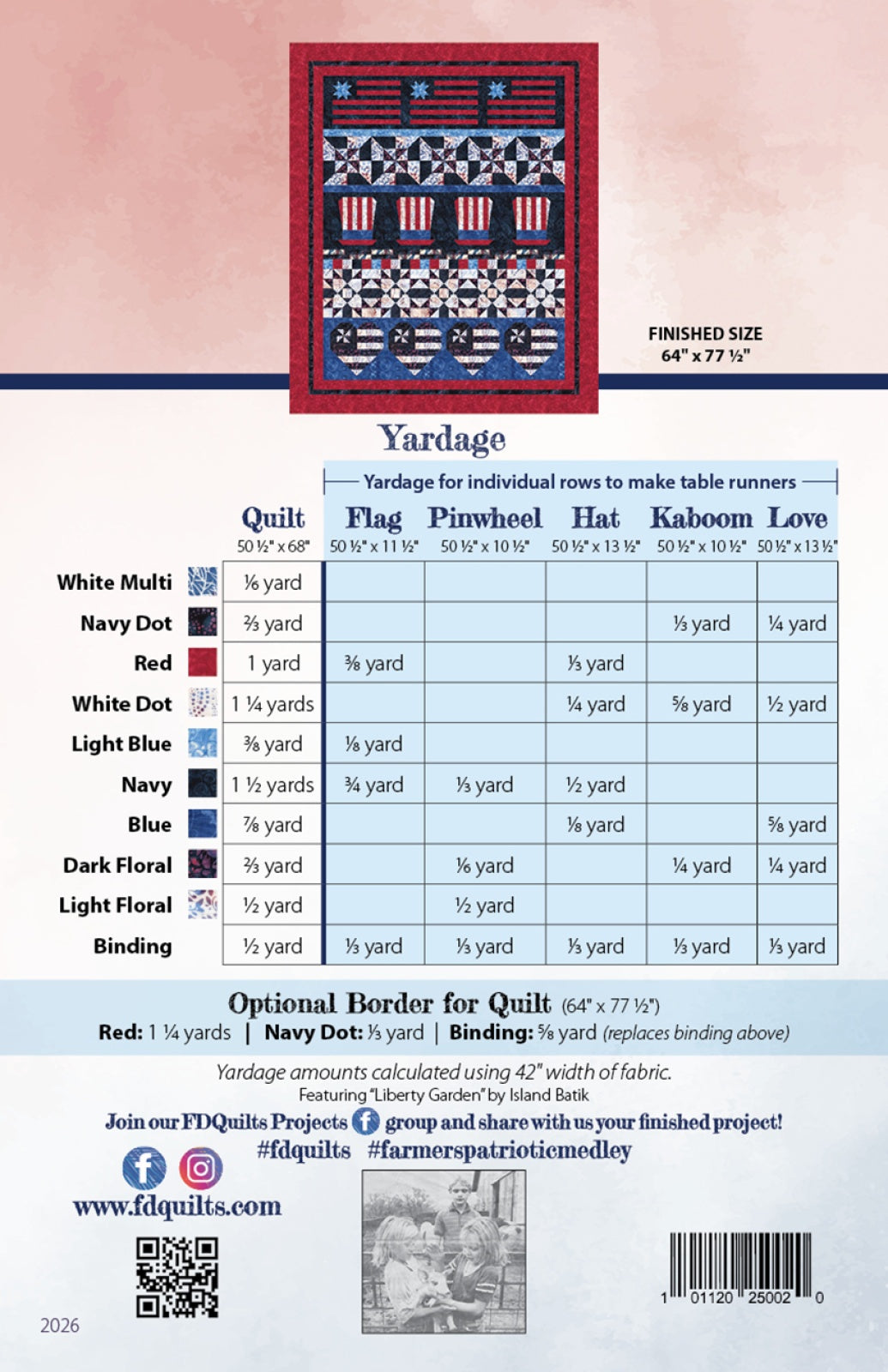 Farmer's Patriotic Medley Quilt Pattern
