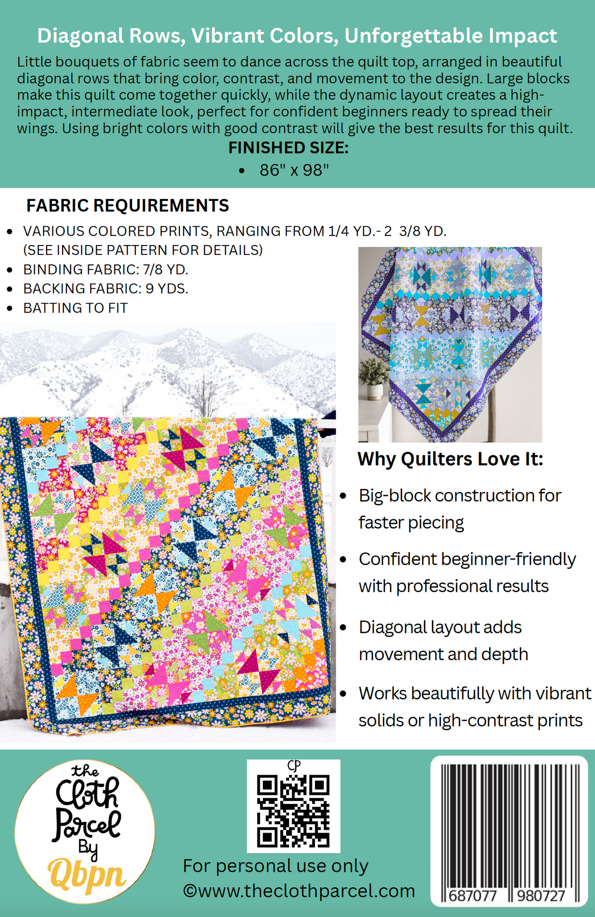 Flower Flock Quilt Downloadable Pattern