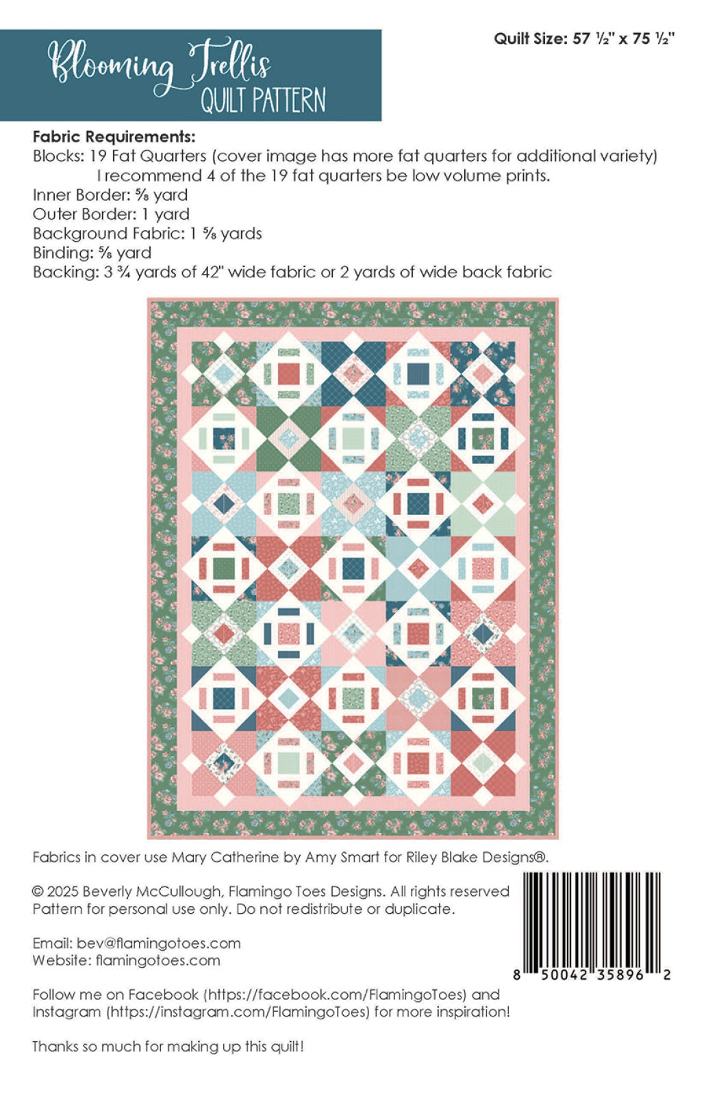 Blooming Trellis Quilt Pattern