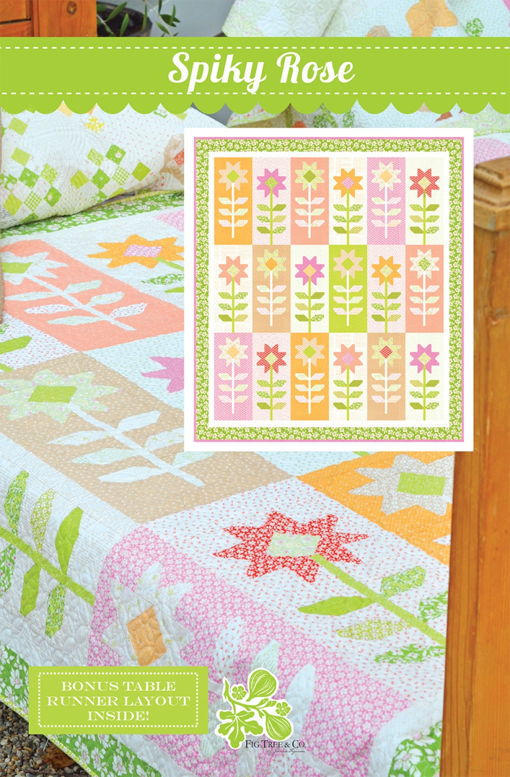 Spiky Rose Quilt Pattern