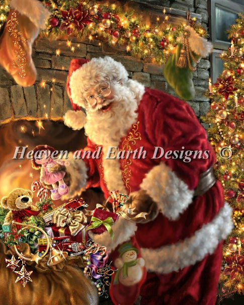 Filling the Stocking Cross Stitch By Dona Gelsinger