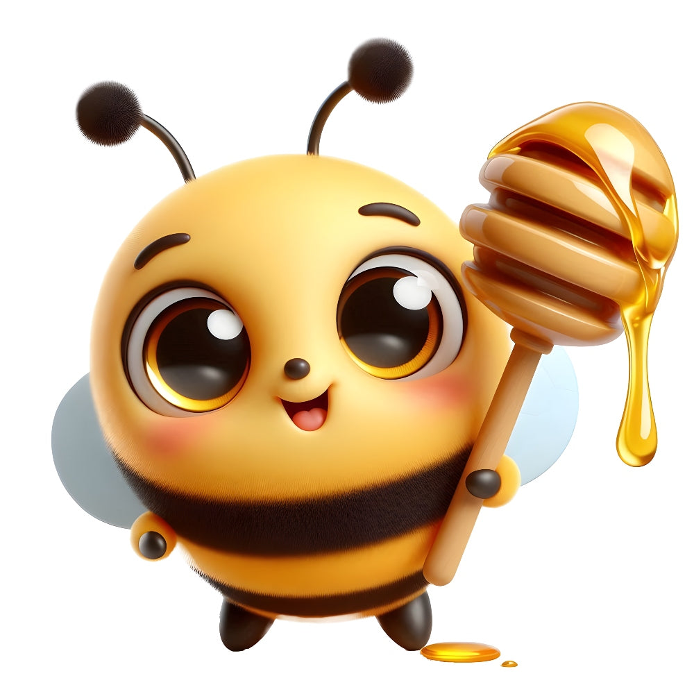 Funny Cartoon Bees Fabric Panel 8