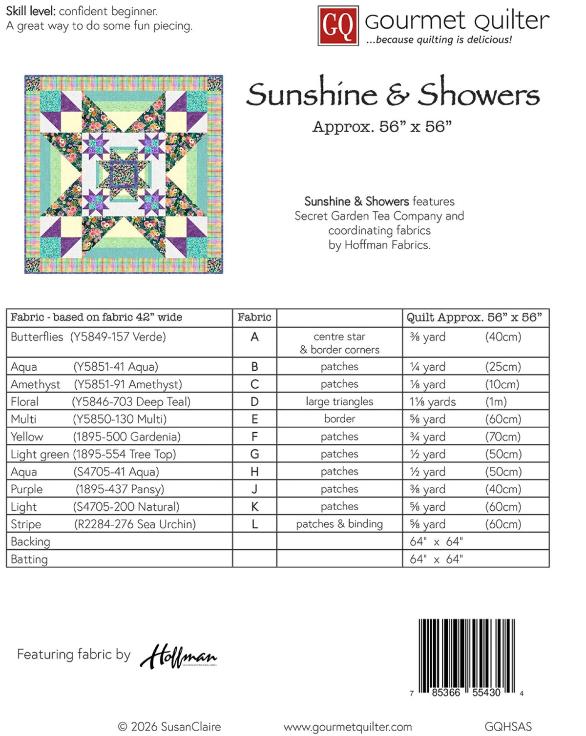 Sunshine & Showers Quilt Pattern