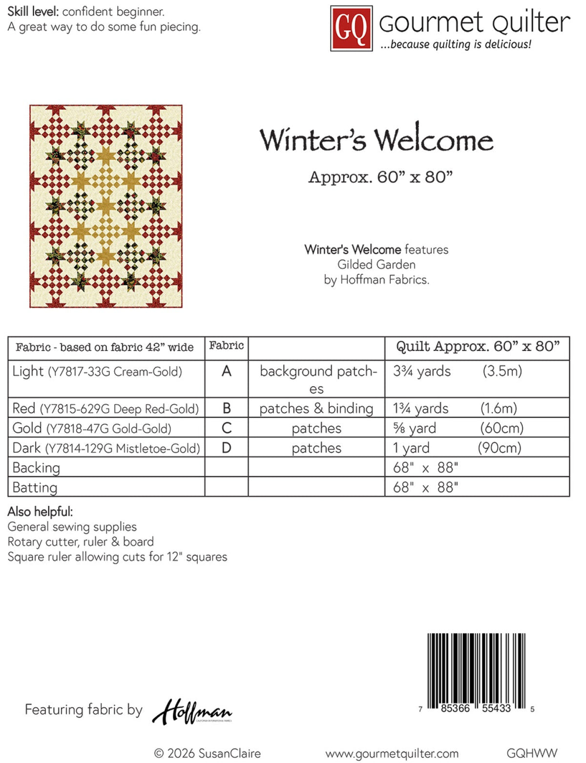 Winter's Welcome Quilt Pattern