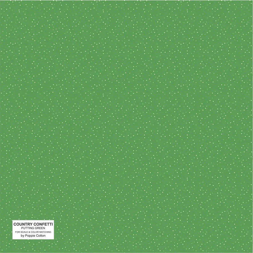 Green Putting Green Cotton 44"/45" Fabric Per Yard