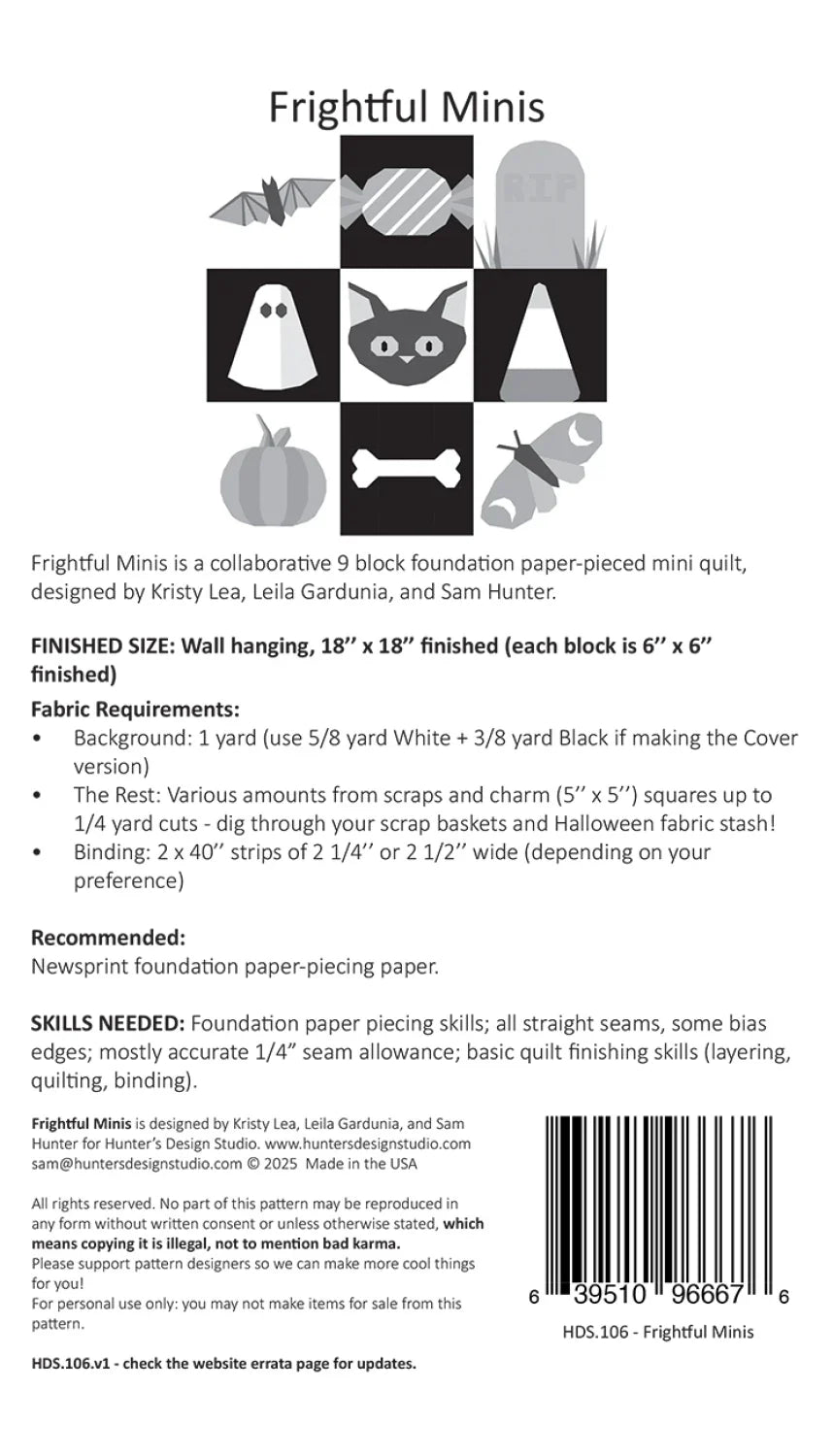 Frightful Minis Pattern