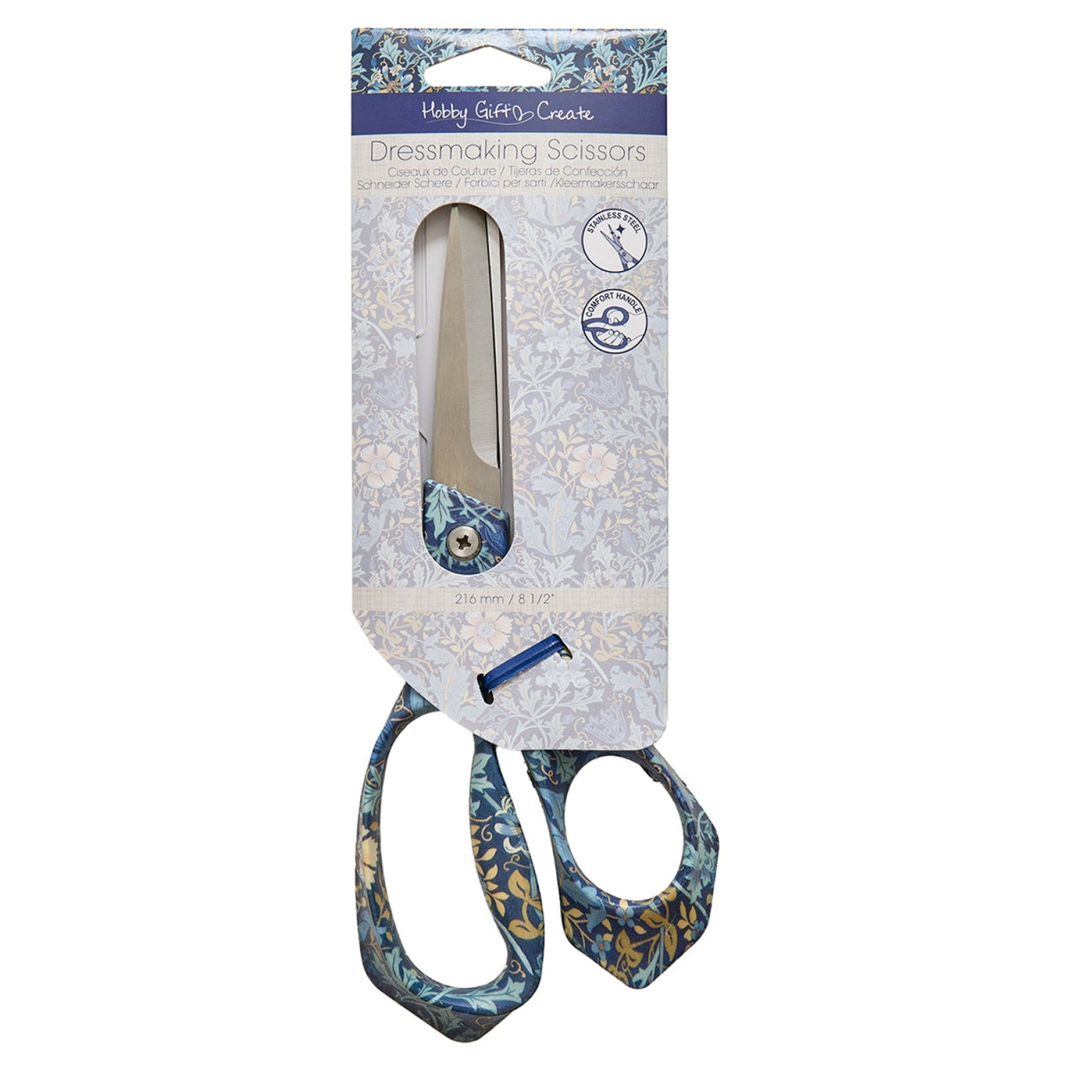 Dressmaker Scissors 8-1/2in Blue Floral