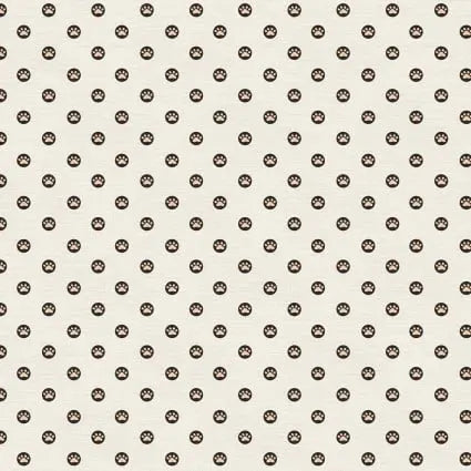 Here Kitty, Kitty Polka Paws Cream 43"/44" Fabric Per Yard