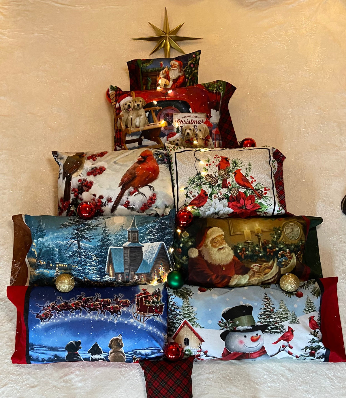 Pillowcases from Panels Christmas Book Downloadable Pattern
