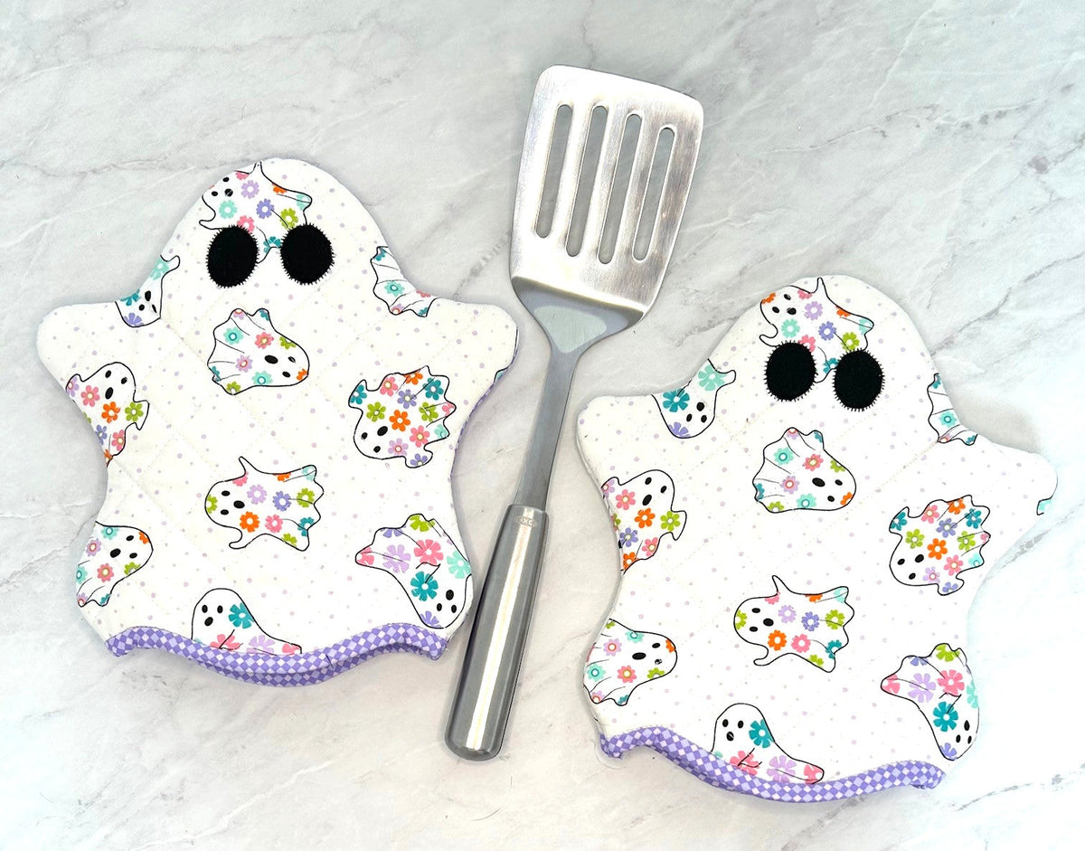 Ghostly Hot Pads Downloadable Pattern