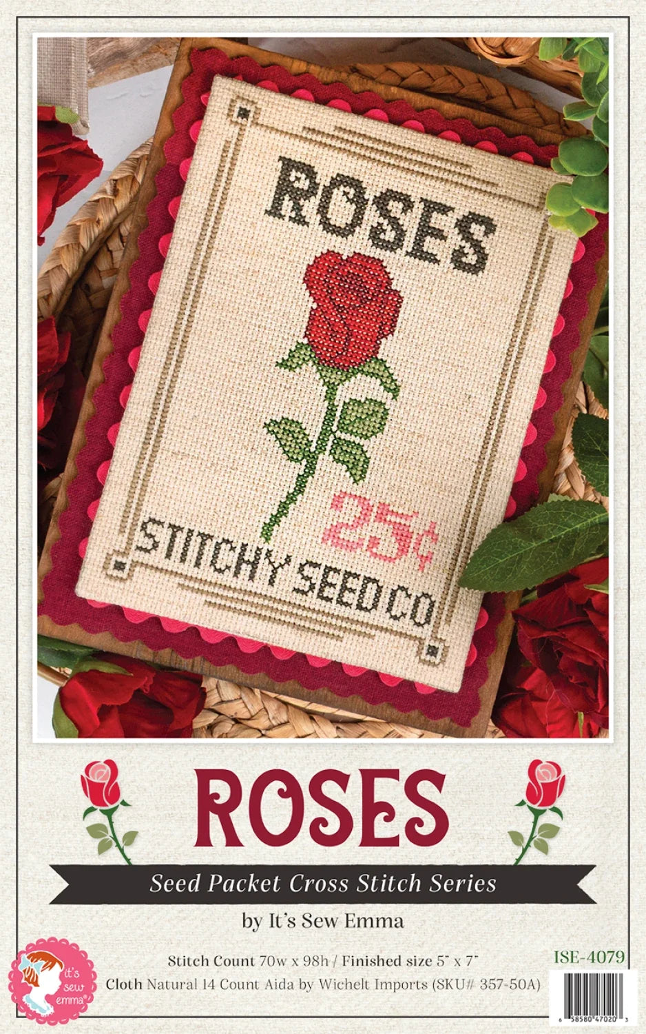 June - Roses Cross Stitch Pattern