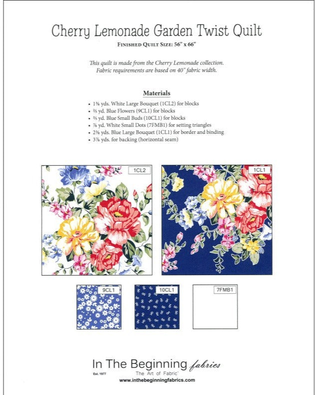 Cherry Lemonade Garden Twist Quilt Pattern