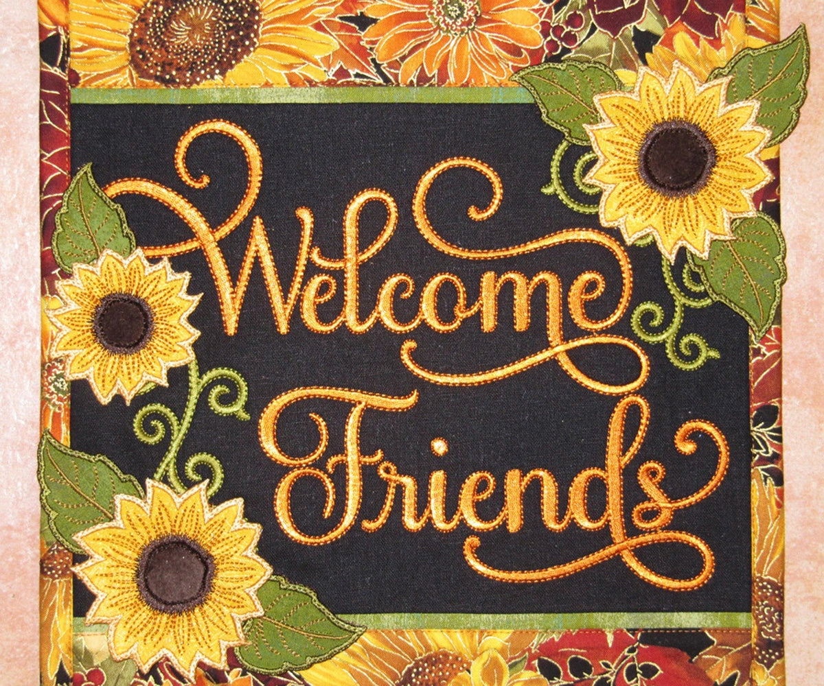 Welcome Friends Wall Hanging Pattern