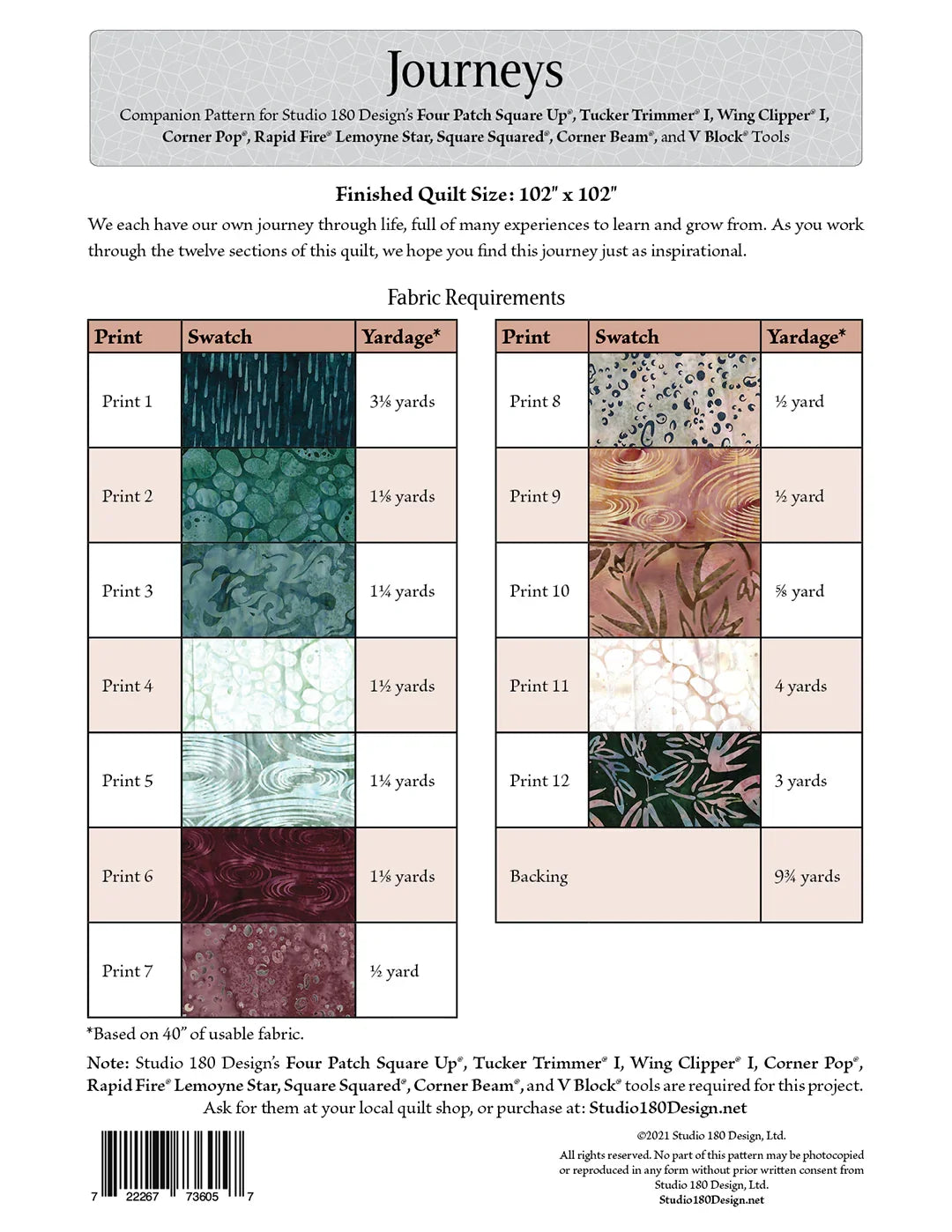 Journeys BOM Quilt Pattern