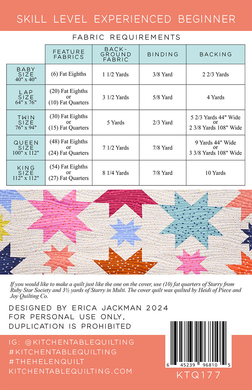 The Helen Quilt Pattern