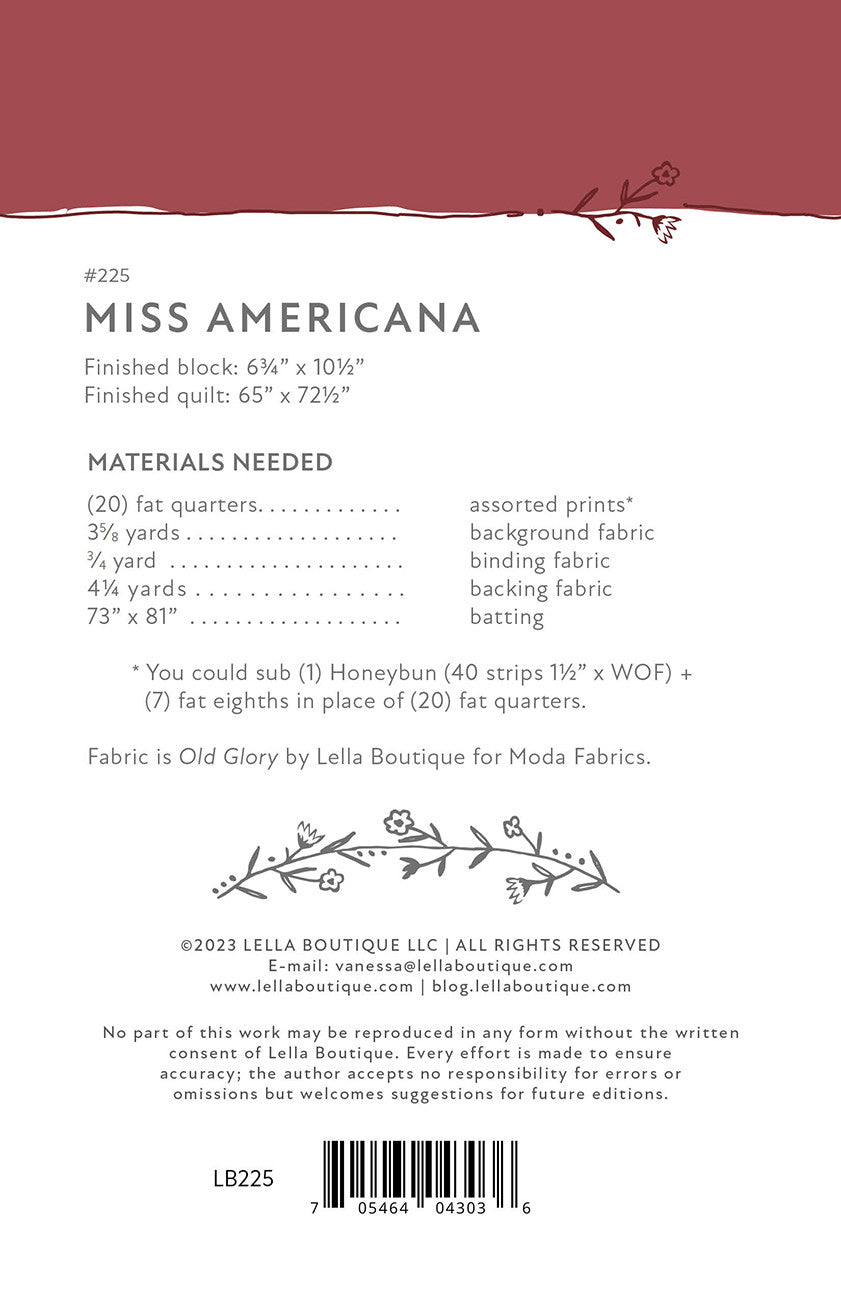 Miss Americana Quilt Pattern
